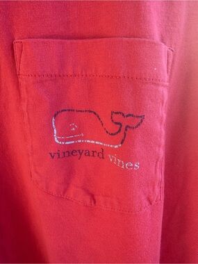 Vineyard Vines Pocket Tee in Coral